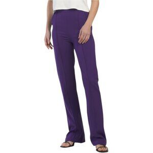 VENTI Made In Italy Solid High Waist Seam Pants